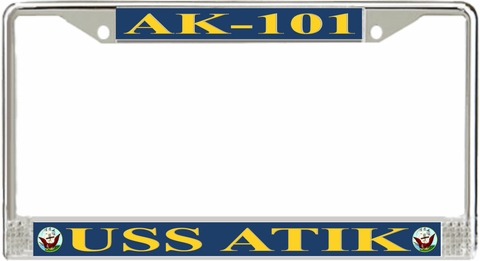 USS Atik AK-101 License Plate Frame