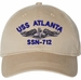 USS Atlanta SSN-712 with Dolphins Unstructured Dad Cap
