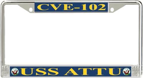USS Attu CVE-102 License Plate Frame