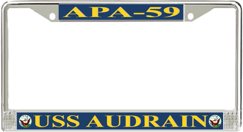 USS Audrain APA-59 License Plate Frame