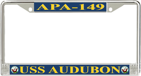 USS Audubon APA-149 License Plate Frame