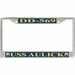 USS Aulick DD-569 License Plate Frame