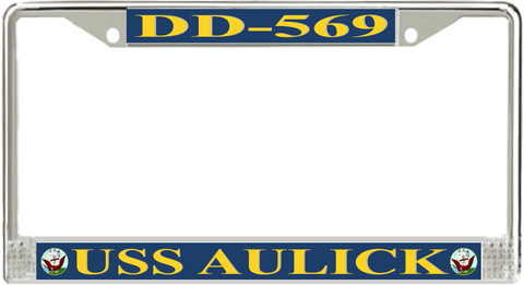 USS Aulick DD-569 License Plate Frame