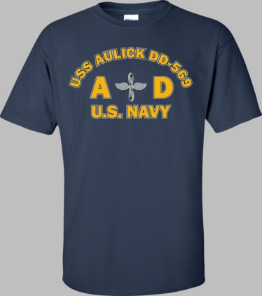 USS AULICK DD-569 Rate AD Aviation Machinist Mate T-Shirt