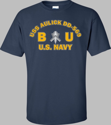 USS AULICK DD-569 Rate BU Builder T-Shirt