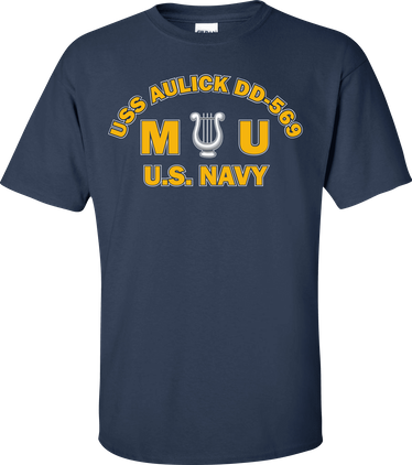 USS AULICK DD-569 Rate MU Musician T-Shirt