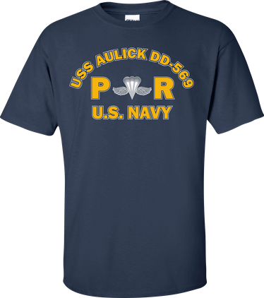 USS AULICK DD-569 Rate PR Aircrew Survival Equipmentman T-Shirt