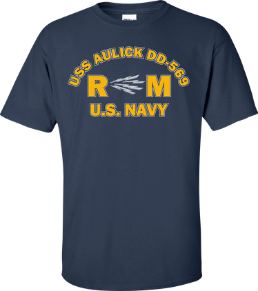 USS AULICK DD-569 Rate RM Radioman T-Shirt
