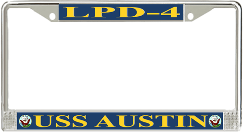 USS Austin LPD-4 License Plate Frame