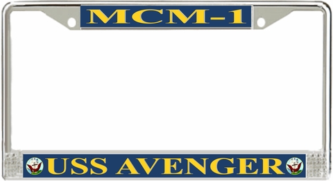 USS Avenger MCM-1 License Plate Frame