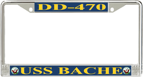 USS Bache DD-470 License Plate Frame