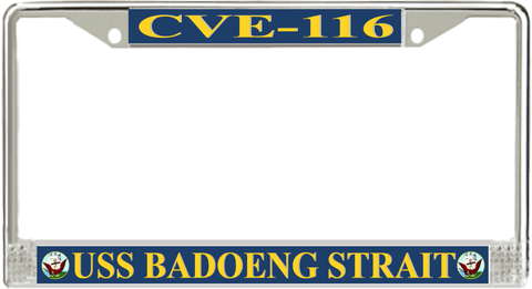 USS Badoeng Strait CVE-116 License Plate Frame