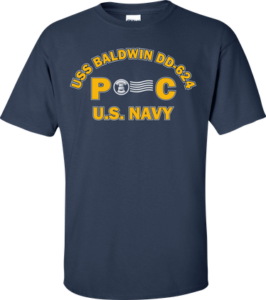 USS BALDWIN DD-624 Rate PC Postal Clerk T-Shirt