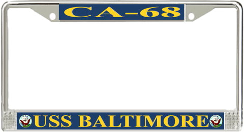 USS Baltimore CA-68 License Plate Frame