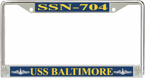 USS Baltimore SSN-704 License Plate Frame