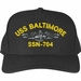 USS Baltimore SSN-704 with Dolphins Custom Embroidered Cap