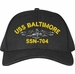 USS Baltimore SSN-704 with Dolphins Custom Embroidered Cap