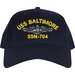 USS Baltimore SSN-704 with Dolphins Custom Embroidered Cap