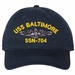 USS Baltimore SSN-704 with Dolphins Unstructured Dad Cap