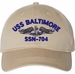 USS Baltimore SSN-704 with Dolphins Unstructured Dad Cap