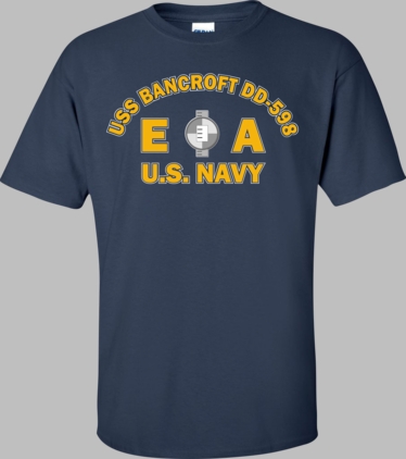 USS BANCROFT DD-598 Rate EA Engineering Aide T-Shirt
