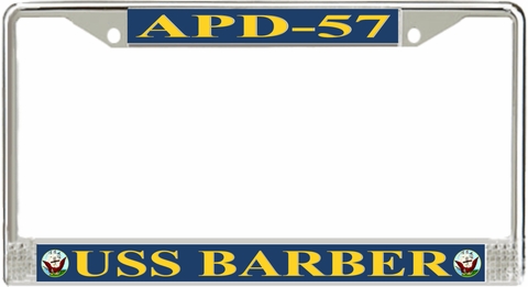 USS Barber APD-57 License Plate Frame