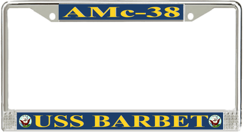 USS Barbet AMc-38 License Plate Frame