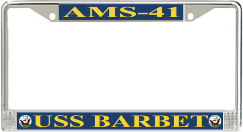USS Barbet AMS-41 License Plate Frame
