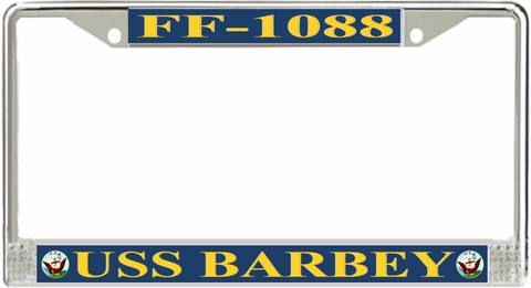 USS Barbey FF-1088 License Plate Frame