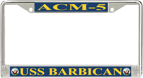 USS Barbican ACM-5 License Plate Frame