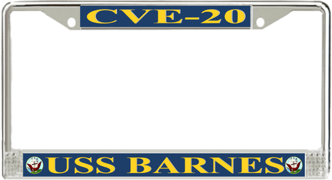 USS Barnes CVE-20 License Plate Frame