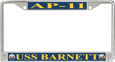 USS Barnett AP-11 License Plate Frame