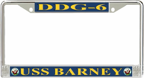 USS Barney DDG-6 License Plate Frame