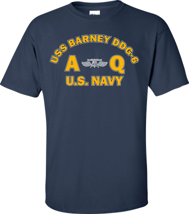 USS BARNEY DDG-6 Rate AQ Aviation Fire Control Technician T-Shirt