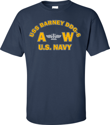 USS BARNEY DDG-6 Rate AW Aviation Antisubmarine War Operator T-Shirt