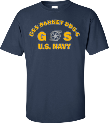 USS BARNEY DDG-6 Rate GS Gas Turbine System Technician T-Shirt