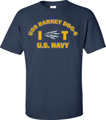 USS BARNEY DDG-6 Rate IT Information Systems Technician T-Shirt