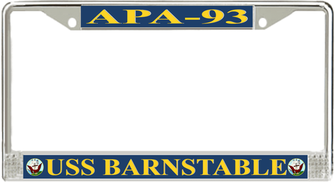 USS Barnstable APA-93 License Plate Frame