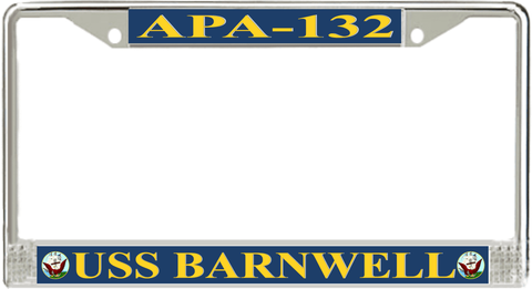 USS Barnwell APA-132 License Plate Frame