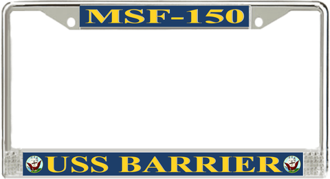USS Barrier MSF-150 License Plate Frame