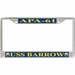 USS Barrow APA-61 License Plate Frame