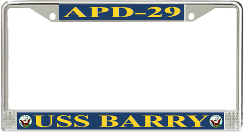USS Barry APD-29 License Plate Frame