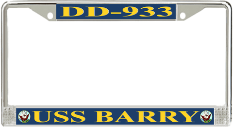 USS Barry DD-933 License Plate Frame