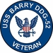 USS Barry DDG-52 Veteran Decal Sticker
