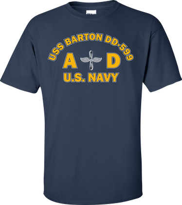 USS BARTON DD-599 Rate AD Aviation Machinist Mate T-Shirt