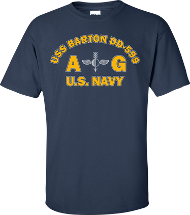 USS BARTON DD-599 Rate AG Aerographers Mate T-Shirt