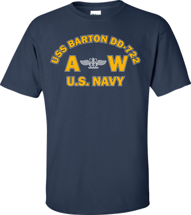 USS BARTON DD-722 Rate AW Aviation Antisubmarine War Operator T-Shirt