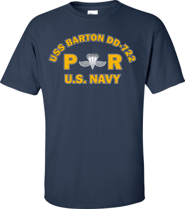 USS BARTON DD-722 Rate PR Aircrew Survival Equipmentman T-Shirt