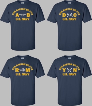 USS BARTON DD-722 Rates Apparel