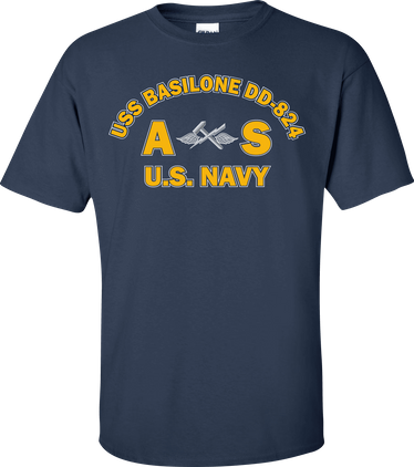 USS BASILONE DD-824 Rate AS Aviation Support Equipment Technician T-Shirt
